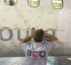 BCO Aviation, aircraft livery, branding products, adhesive film, technical markings, headrest covers, interior exterior