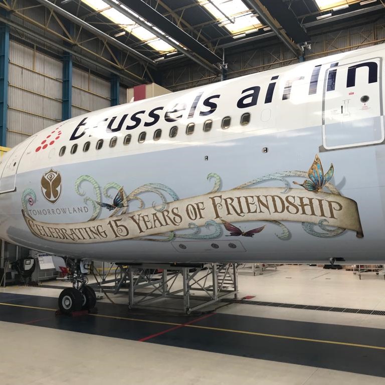 Illustration of: Another Tomorrowland external livery for Brussels Airlines