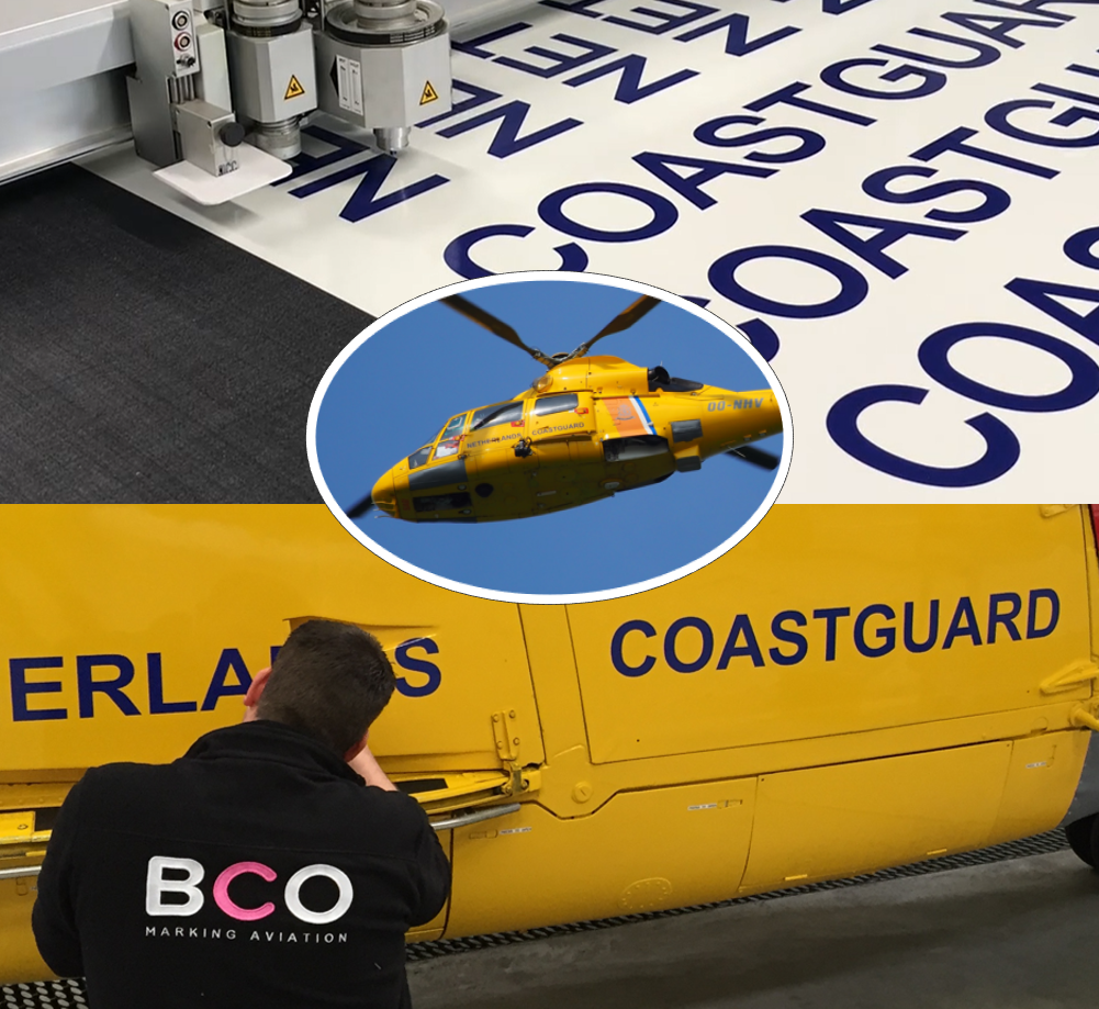 Illustration of: Helicopter external decals made by BCO Aviation